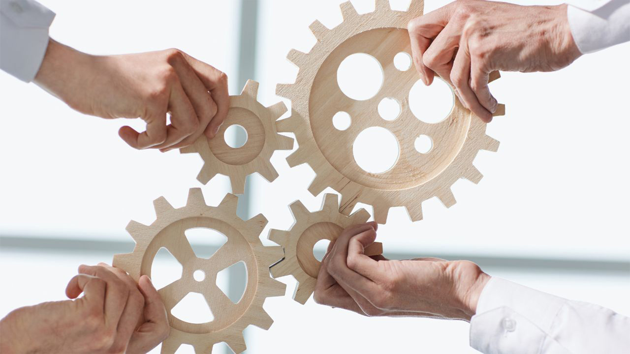 企業年金の仕組みを歯車で表現