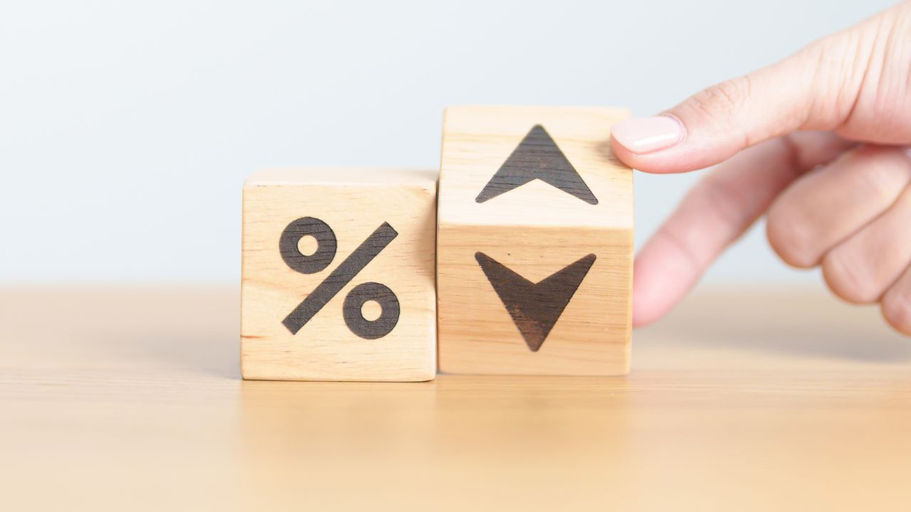 ％が上下するイメージの画像