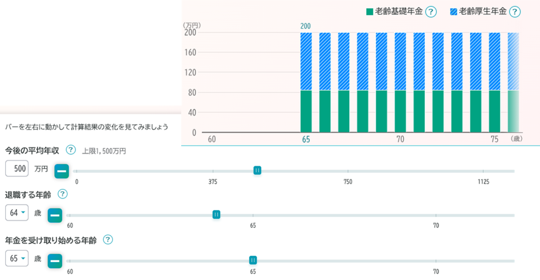 図表4 公的年金シミュレーターの画面イメージ