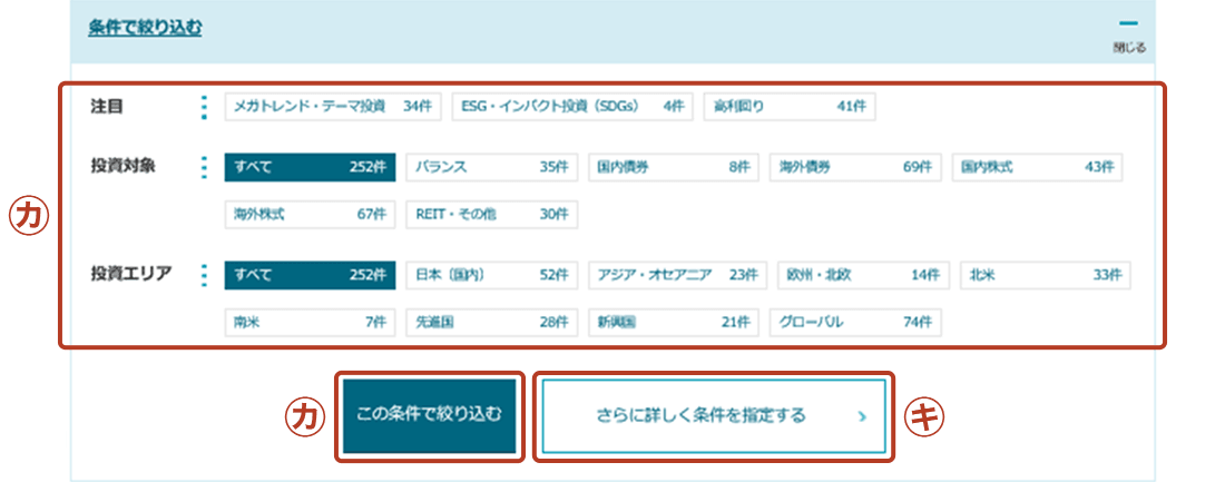 詳細条件を指定して検索する